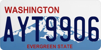 WA license plate AYT9906