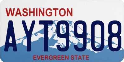 WA license plate AYT9908