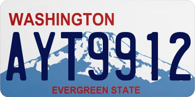 WA license plate AYT9912