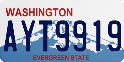 WA license plate AYT9919