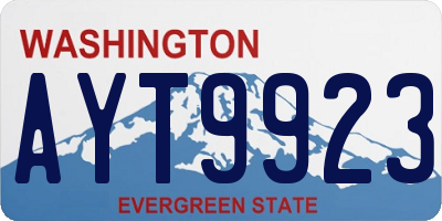 WA license plate AYT9923