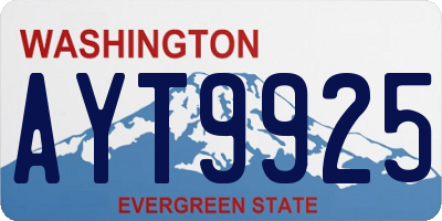 WA license plate AYT9925