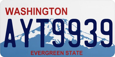 WA license plate AYT9939