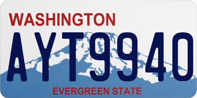 WA license plate AYT9940