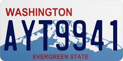 WA license plate AYT9941