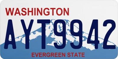 WA license plate AYT9942