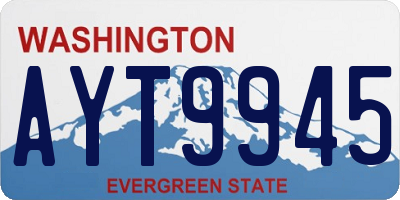 WA license plate AYT9945