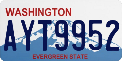 WA license plate AYT9952