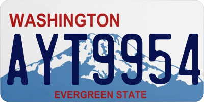 WA license plate AYT9954