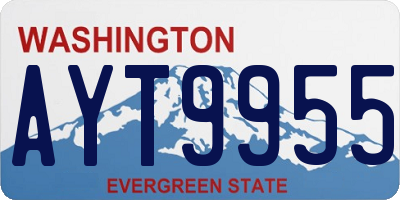 WA license plate AYT9955