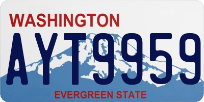 WA license plate AYT9959