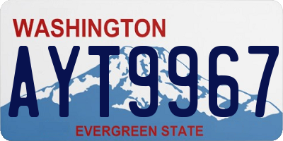 WA license plate AYT9967