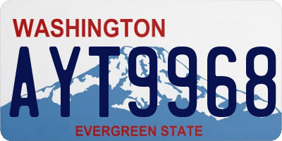 WA license plate AYT9968
