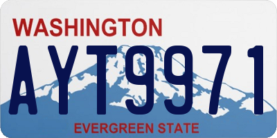 WA license plate AYT9971