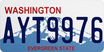 WA license plate AYT9976