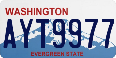 WA license plate AYT9977