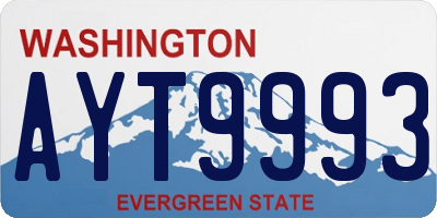 WA license plate AYT9993