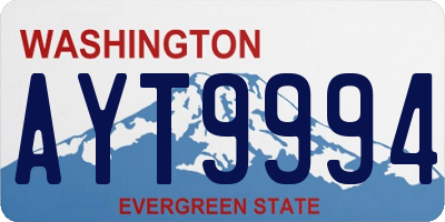 WA license plate AYT9994