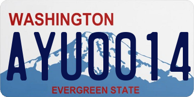 WA license plate AYU0014