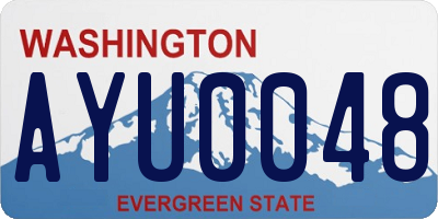 WA license plate AYU0048