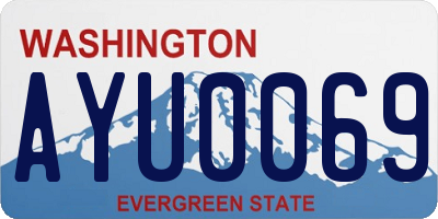 WA license plate AYU0069