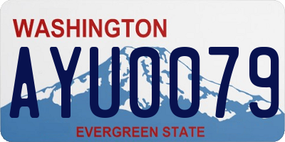 WA license plate AYU0079