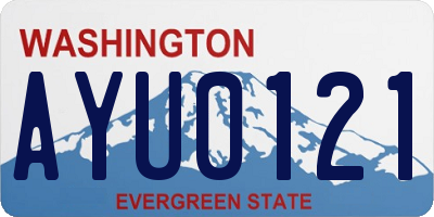 WA license plate AYU0121