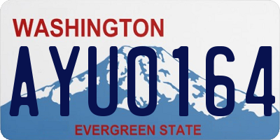 WA license plate AYU0164