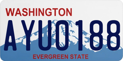 WA license plate AYU0188