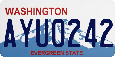 WA license plate AYU0242