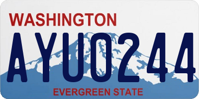 WA license plate AYU0244