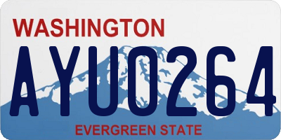 WA license plate AYU0264