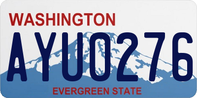WA license plate AYU0276