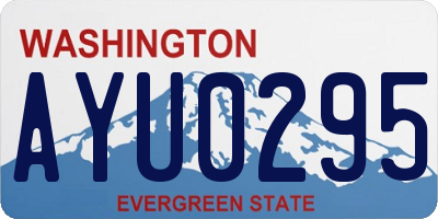 WA license plate AYU0295