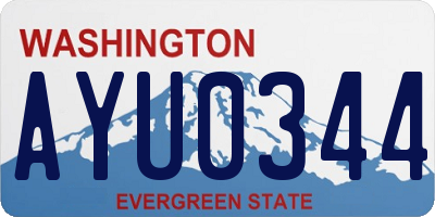 WA license plate AYU0344