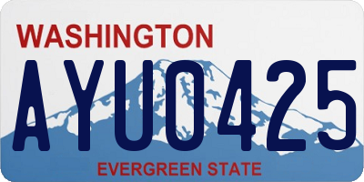 WA license plate AYU0425