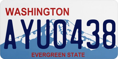 WA license plate AYU0438