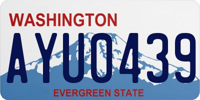 WA license plate AYU0439