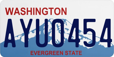 WA license plate AYU0454