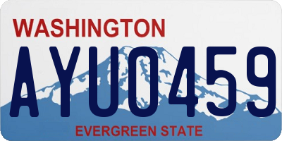 WA license plate AYU0459