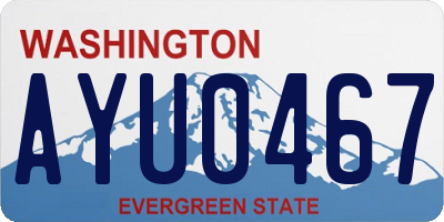 WA license plate AYU0467