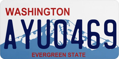 WA license plate AYU0469