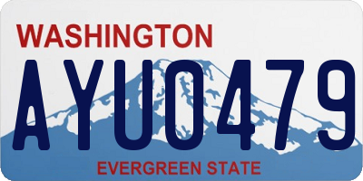 WA license plate AYU0479