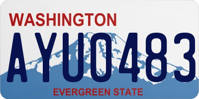WA license plate AYU0483