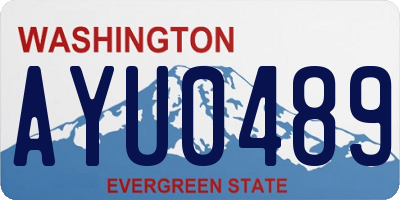 WA license plate AYU0489