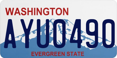 WA license plate AYU0490