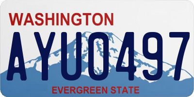 WA license plate AYU0497