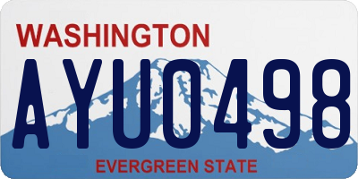 WA license plate AYU0498