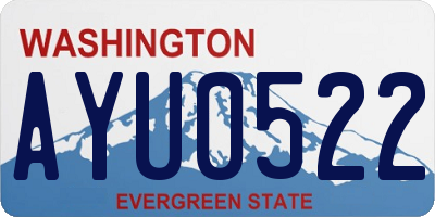 WA license plate AYU0522
