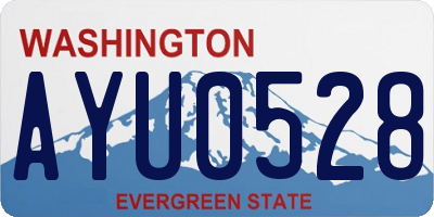WA license plate AYU0528